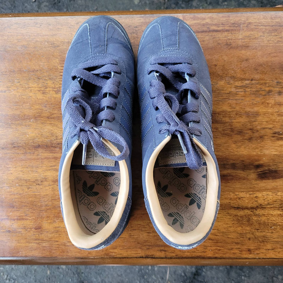 🎉 HP Adidas Samoa Streetwear Sneakers Blue 8.5 - Picture 2 of 10